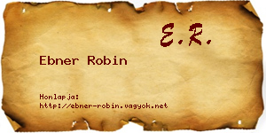Ebner Robin névjegykártya